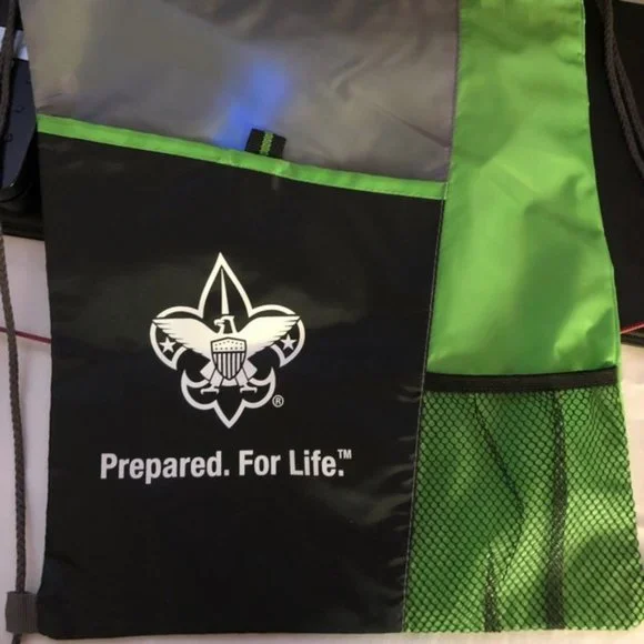 Nylon Drawstring Bag BSA Lime Green Black NEW - Picture 5 of 14